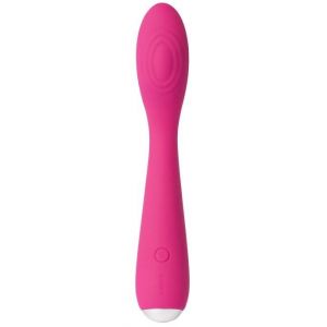 Ярко-розовый G-стимулятор IRIS Clitoral & G-spot Vibrator - 18 см.
