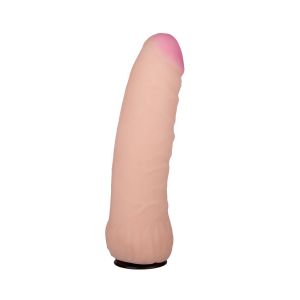 Черный пояс-трусики с двумя телесными насадками Soft-Dolli - 15,7 и 10 см.