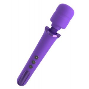 Фиолетовый вибромассажер Rechargeable Power Wand