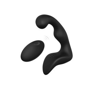 Черный вибромассажер простаты REMOTE BOOTY PLEASER 