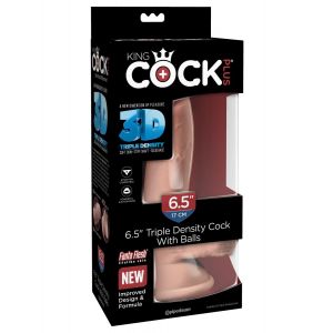 Телесный фаллоимитатор на присоске 6,5  Triple Density Cock - 20,3 см.