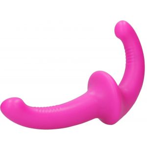 Розовый безремневой страпон Silicone Strapless Strapon