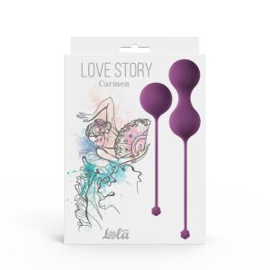 Набор фиолетовых вагинальных шариков Love Story Carmen