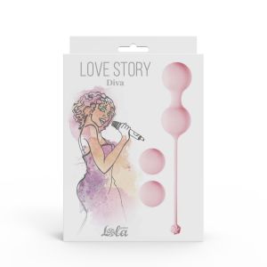Набор розовых вагинальных шариков Love Story Diva