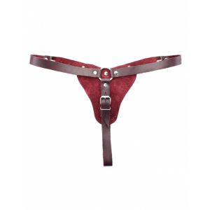 Бордовые трусики с кольцом для насадок Maroon Panties