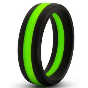 Черно-зеленое эрекционное кольцо Silicone Go Pro Cock Ring 