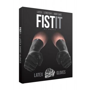 Черные латексные перчатки для фистинга Latex Short Glove