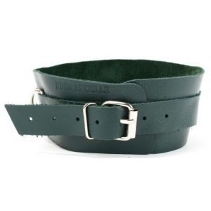 Изумрудный широкий ошейник с кольцом Collar Emerald