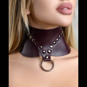 Бордовый широкий ошейник Wide Collar Maroon