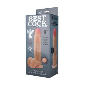 Телесный фаллоимитатор на присоске F&F BEST COCK 8 - 22 см.