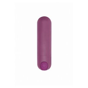 Фиолетовая перезаряжаемая вибропуля 7 Speed Rechargeable Bullet - 7,7 см.