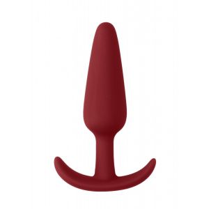 Красная анальная пробка для ношения Slim Butt Plug - 8,3 см.