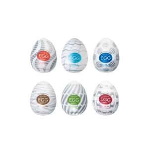 Набор из 6 мастурбаторов Tenga EGG III с различным рельефом