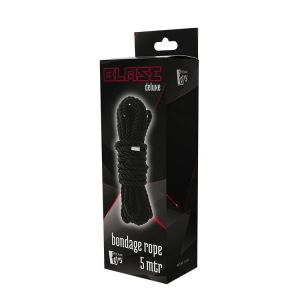 Черная веревка для шибари Deluxe Bondage Rope - 5 м.