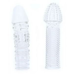 Комплект из 2 прозрачных насадок на пенис PENIS EXTENDER PACK