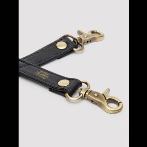 Черный фиксатор для манжет Bound to You Faux Leather Hogtie