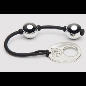 Серебристые шарики Inner Goddess Mini Silver Pleasure Balls 85g на черном силиконовом шнурке