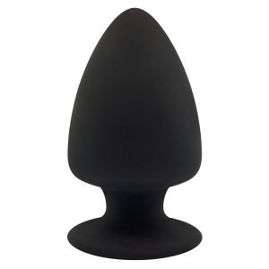 Черная анальная втулка Premium Silicone Plug M - 11 см.