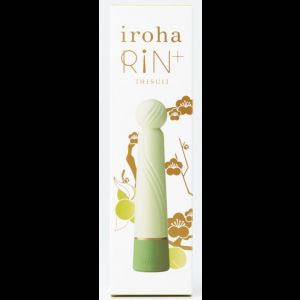 Салатовый вибратор с шаровидной мягкой головкой IROHA Rin+ Hisui - 16 см.