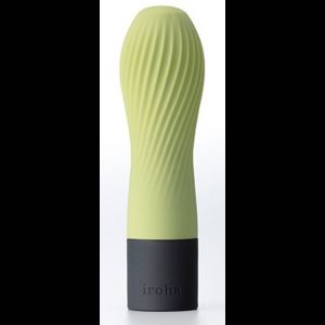 Салатовый рифленый мини-вибратор IROHA ZEN MATCHA - 12,7 см.