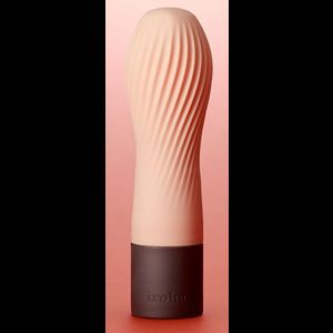 Персиковый рифленый мини-вибратор IROHA ZEN HANACHA - 12,7 см.