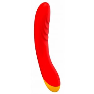Красный изогнутый вибромассажер Romp Hype G-Spot - 21 см.