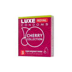 Презервативы с ароматом вишни LUXE Royal Cherry Collection - 3 шт.