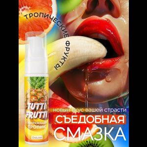 Гель-смазка Tutti-Frutti со вкусом тропических фруктов - 30 гр.