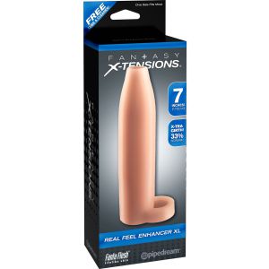 Телесная насадка Real Feel Enhancer XL - 17 см.