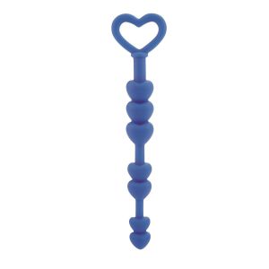Синие анальные бусы Lia Love Beads - 17,8 см.