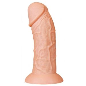 Телесный фаллоимитатор-гигант 9.5 Realistic Curved Dildo - 24 см.