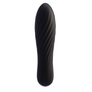 Черная вибропуля Tulip - 10,6 см.