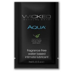Легкий лубрикант на водной основе с алое Wicked Aqua - 3 мл.