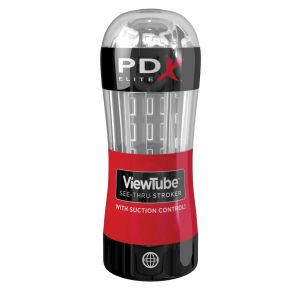 Прозрачный мастурбатор в тубе PDX Elite ViewTube See-Thru Stroker