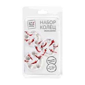 Набор из 3 прозрачных эрекционных колец «Штучки-Дрючки»