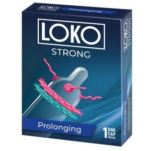 Стимулирующая насадка на пенис LOKO STRONG с продлевающим эффектом
