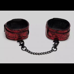Красно-черные оковы Reversible Faux Leather Ankle Cuffs