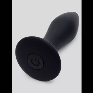 Черная анальная вибропробка Sensation Rechargeable Vibrating Butt Plug - 8,9 см.