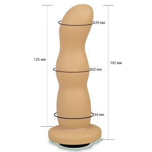 Телесная рельефная насадка Harness - 14,2 см.
