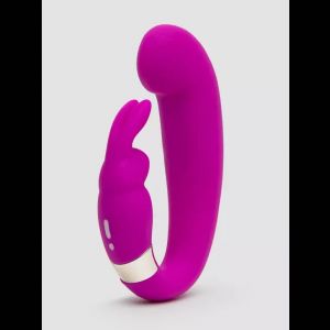 Лиловый вибратор Mini G-Spot Curve Vibe с клиторальным зайчиком