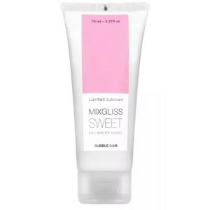 Смазка на водной основе Mixgliss Sweet с ароматом бабл-гам - 70 мл.
