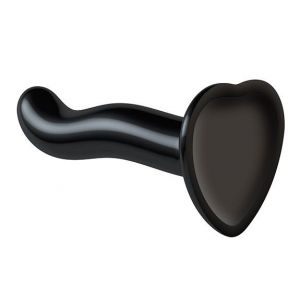Черный фаллоимитатор-насадка Strap-On-Me P&G spot Dildo size S - 16,4 см.