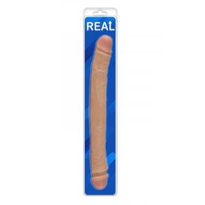 Гибкий двусторонний фаллоимитатор REAL - 39 см.