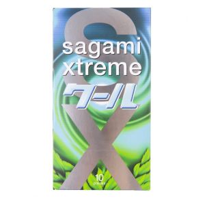 Презервативы Sagami Xtreme Mint с ароматом мяты - 10 шт.