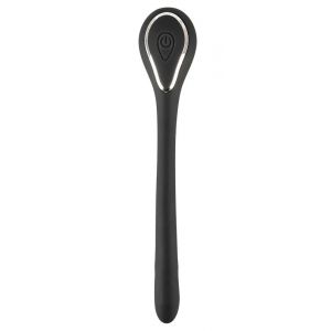 Черный гибкий уретральный стимулятор с вибрацией Vibrating Bendable Dilator - 13,5 см.