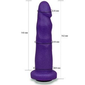 Фиолетовая реалистичная насадка-плаг - 16,2 см.