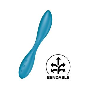 Синий гибкий вибратор Satisfyer G-Spot Flex 1 - 19,5 см.