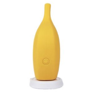 Желтый перезаряжаемый вибратор Ba-banana - 8,2 см.