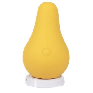Желтый перезаряжаемый вибратор Juicy Pear - 8,2 см.