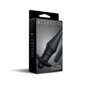 Черная перезаряжаемая анальная пробка №08 Cone-shaped butt plug - 13,5 см.